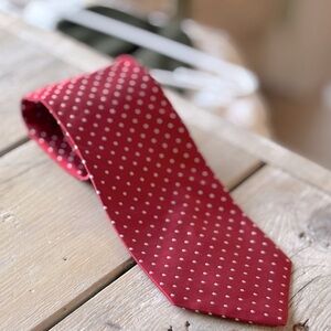 Brooks Brothers Polka Dot Silk Tie. Power | Handmade | Red White | EUC